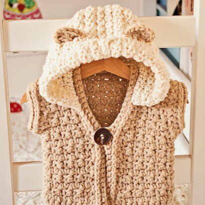 Super Bulky Hooded Vest