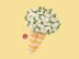 Bee Hive Flower Bouquet Crochet Blanket