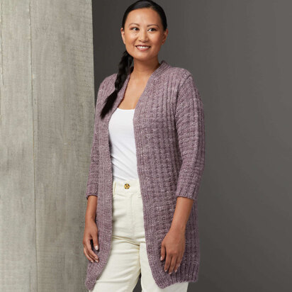 KE007 - Bennington -  Cardigan Knitting Pattern for Women in Valley Yarns Hardwick by Valley Yarns - knitting pattern