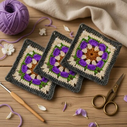 Crochet Square Motif Pattern + Video Tutorial | Easy Crochet Block Design