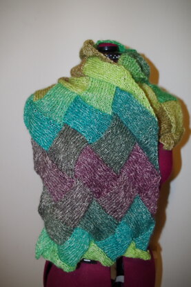 Noro Entrelac Shawl by Brian Smith Designs