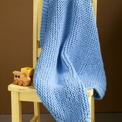 Bright Nursery Baby Throw in Lion Brand Hometown USA - 90273AD - knitting pattern