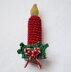 Christmas tree candles. Crochet clip-on candle. Christmas tree ornaments. Xmas craft project