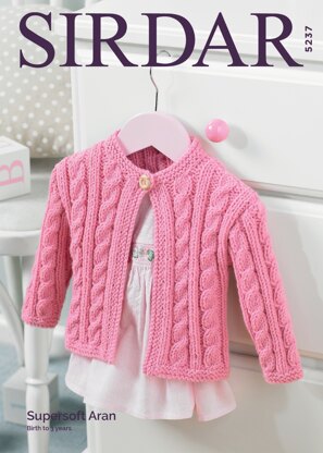 Cardigan in Sirdar Supersoft Aran - 5237 - Downloadable PDF