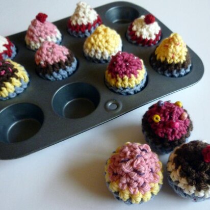 Crocheted Mini Cupcakes