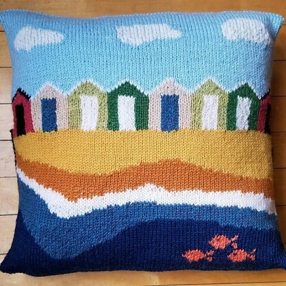 Beach Huts Cushion