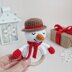 Crochet snowman amigurumi pattern baby rattle toy