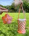 Flower Water Bottle Holder PDF pattern – market bag, cup sleeve, bag charm, flower keychain, crochet cup holder, flower bag charm