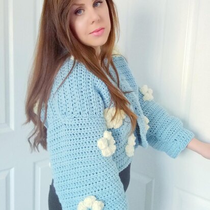 Crochet Bella Flower Cardigan Pattern