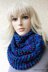 Puff Stitch Infinity Scarf With Flower