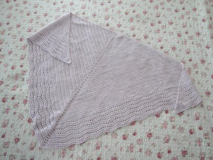 Shawl with Lace Edge - Crochet
