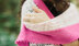 Winter Sunrise Two-Colour Asymmetrical Shawl in SweetGeorgia Tough Love Sock and CashSilk Lace - Downloadable PDF