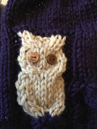 Owlie mitts with Intarsia