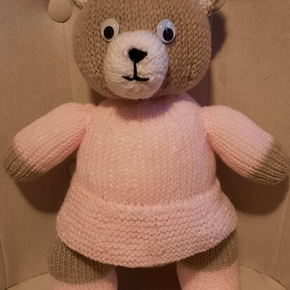 Ballerina Bear Knitting Pattern