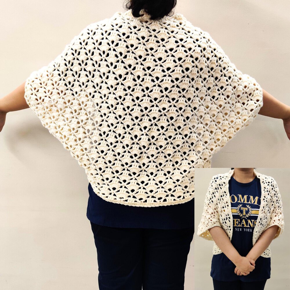 Magnolia Cocoon Shrug Crochet pattern by Lets All Crochet LoveCrafts