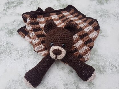 Barry The Bear Baby Lovey Security Blanket