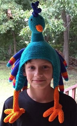 Birdbrain Peacock Hat