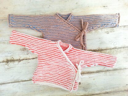 Striped Baby Wrap Cardigan