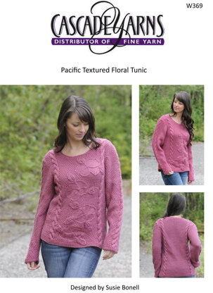 Textured Floral Tunic Cascade Pacific - W369