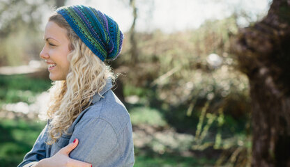 Candystripe Slouch Hat in SweetGeorgia Superwash Worsted - Downloadable PDF