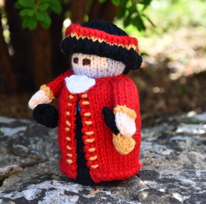 Victorian Town Crier Doll Knitting Pattern - Toy Knitting Pattern