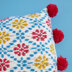 "Fizzy Flower Cushion" - Free Cushion Knitting Pattern For Home in Paintbox Yarns Simply Chunky by Paintbox Yarns