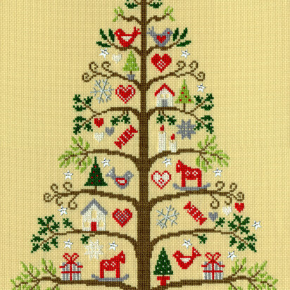 Bothy Threads Scandi Tree Cross Stitch Kit - 29cm x 40cm
