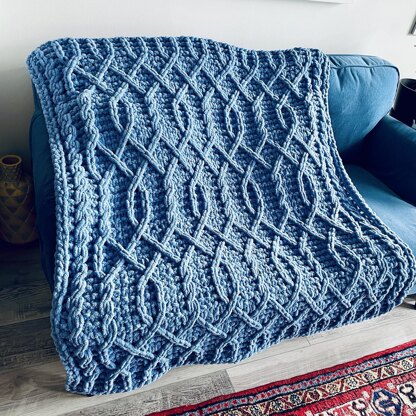 Celtic Twist Cable Blanket