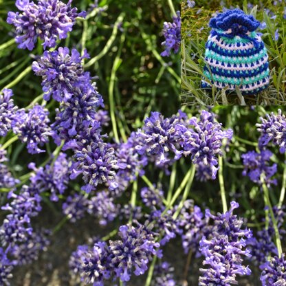 Garter Slip Stitch Lavender Bag Knitting Pattern - Free Knitting Pattern