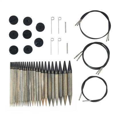 Lykke Driftwood 5 Interchangeable Circular Needle Set at WEBS