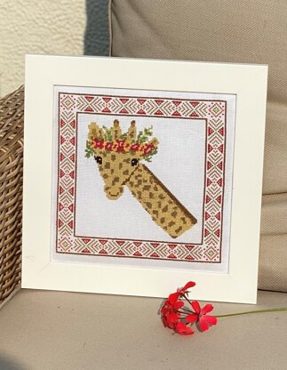 Historical Sampler Company Floral Giraffe Cross Stitch Kit