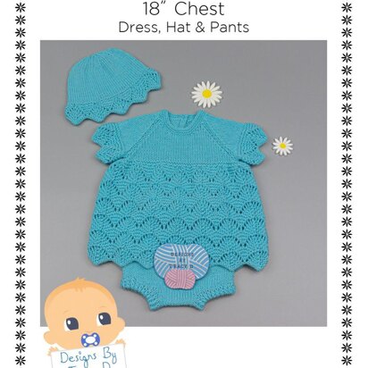 Gwyneth Baby Dress knitting pattern 18" chest