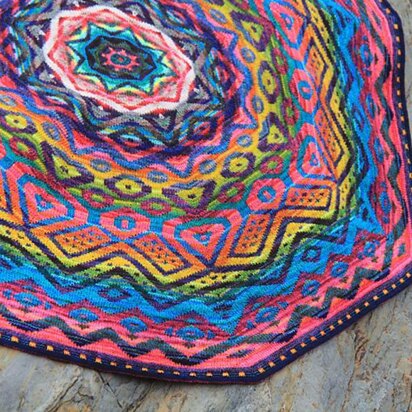 Mardi Gras DK Blanket - knitting pattern