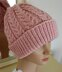 Easy Lace Cable Hat Womens Mens Unisex Straight Needles