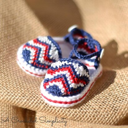 "Chasing Chevrons" Baby Sandals