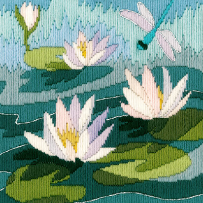 Bothy Threads Water Lilies Long Stitch Kit - 20.5 x 21.5cm