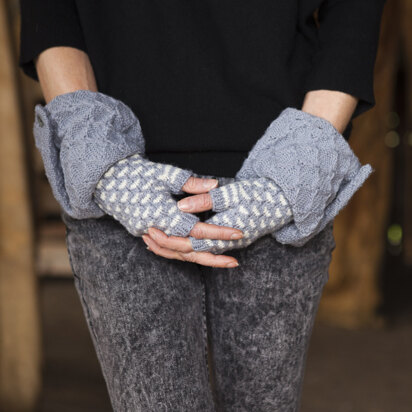 Fingerless French Mousle Glove Muffs in Imperial Yarn Tracie Too - PC11 - Downloadable PDF