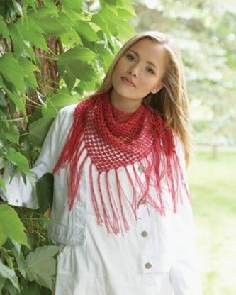 Triangle Scarf in Bernat Handicrafter Crochet Thread