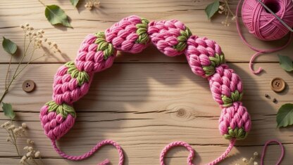 Crochet Strawberry Hair Band – PDF Pattern + Video Tutorial