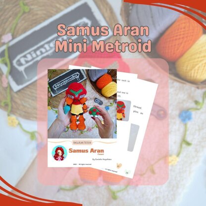 Samus Aran & Mini Metroid Amigurumi Crochet Pattern – PDF (US Terms)