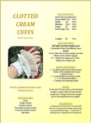 Clotted Cream Cuffs