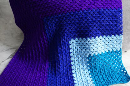 Mitered granny square blanket