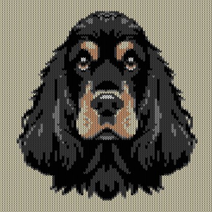 Cocker Spaniel Portrait Knitting Chart