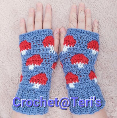 Mushroom Mosaic Gloves