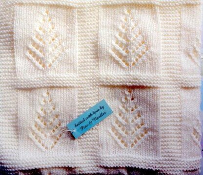 'Tree of Life' Baby Blanket using double knitting yarn