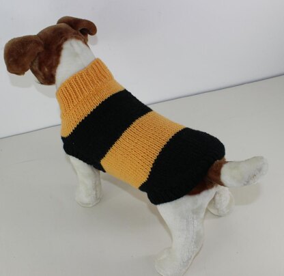 Stripey Bee Aran Dog Coat