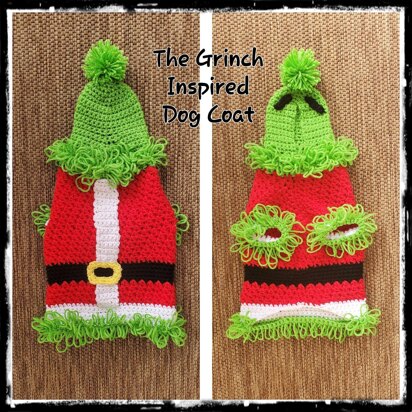 Grinch Inspired Dog Sweater