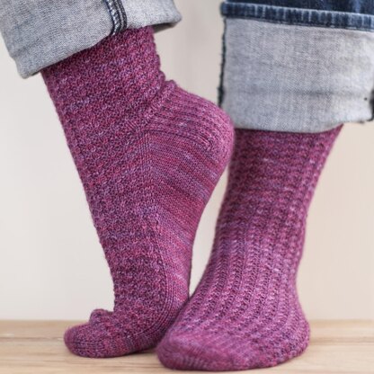 Licorice Twist Toe-Up Socks