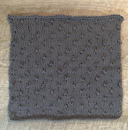 Knitted Square Popcorn Stitch