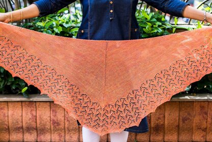 Living Coral Shawl